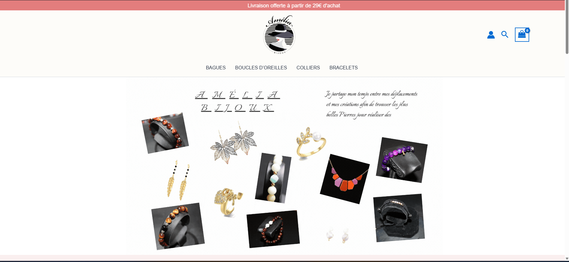 Amélia Bijoux — E-commerce